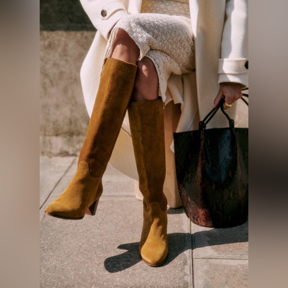 NEW IN BOX - Sezane Adele boots - tan - Size 9 or EU 40 - Picture 5 of 13